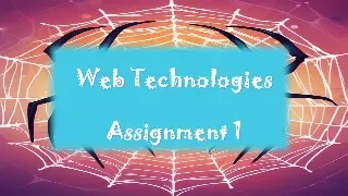 Solve Assignment 1 2025 Web Programming  DS362 and IT361