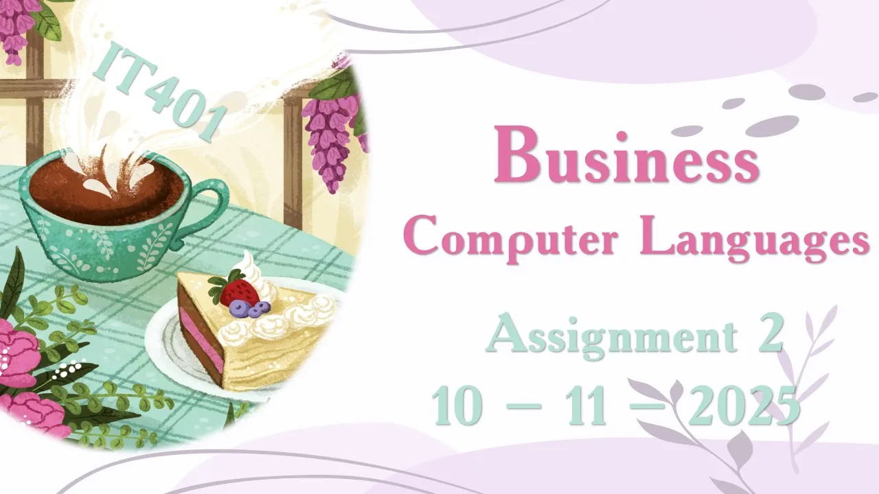 Assignment 2 Due to 10 – 11 – 2025