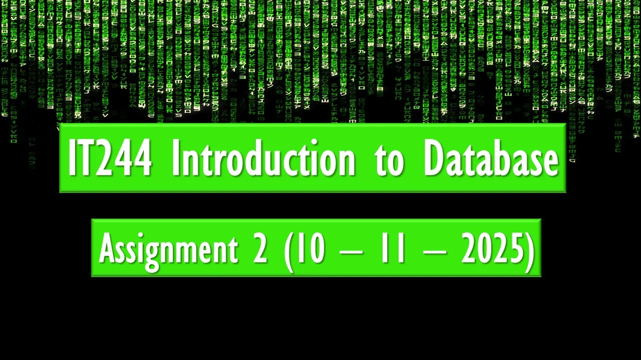 Assignment 2 Due to 10 – 11 – 2025