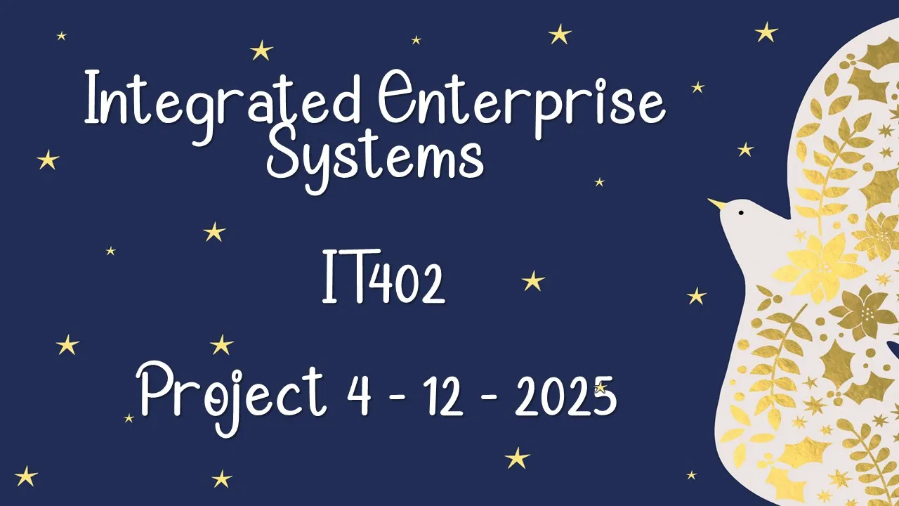 Project Due to 4 – 12 – 2025