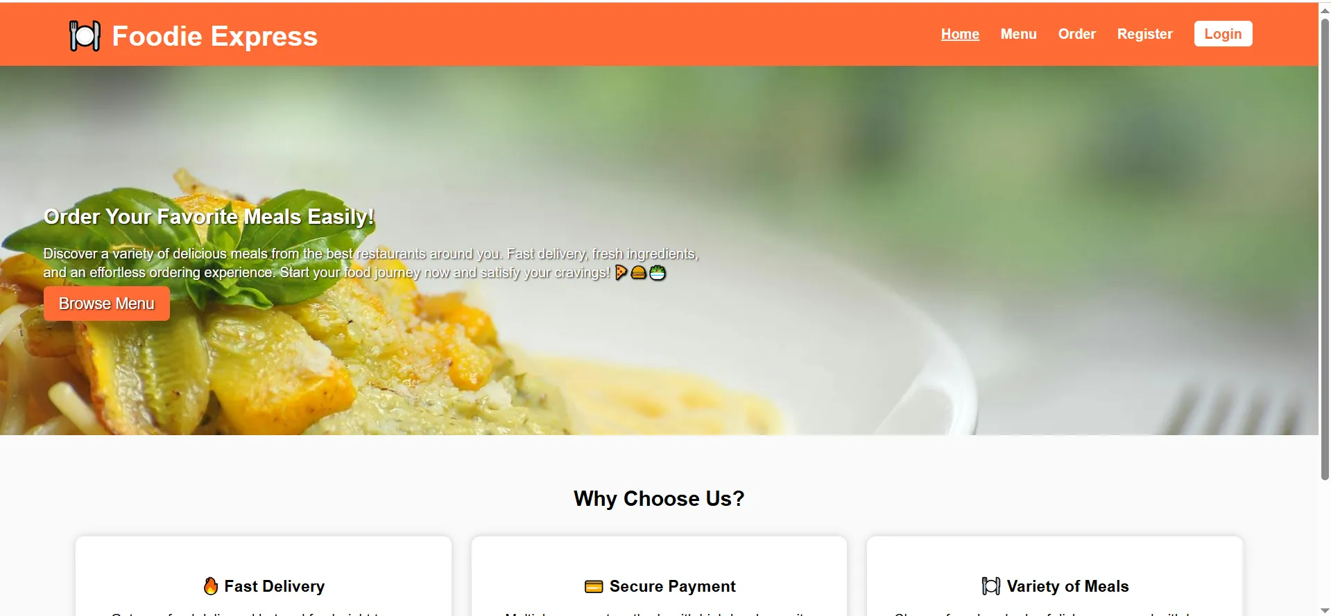 Project 2025 | Foodie Express حل وشرح مشروع مادة الويب تكنولوجي