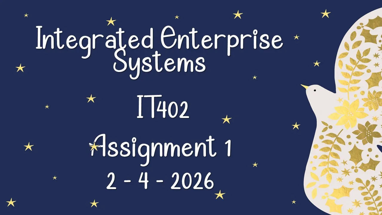 Assignment 1 Due to 2 – 4 – 2026