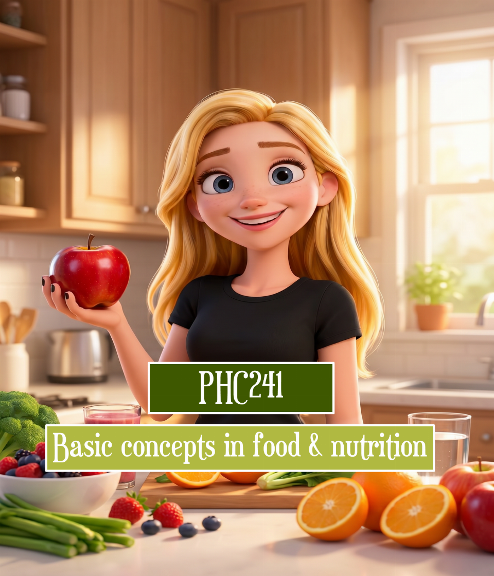 Basic concepts in food and nutrition (PHC241)