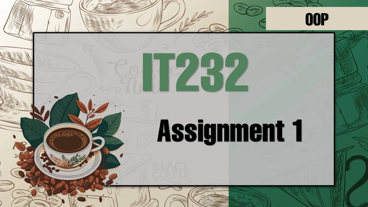 Assignment 1 due to 8 – 10 – 2026